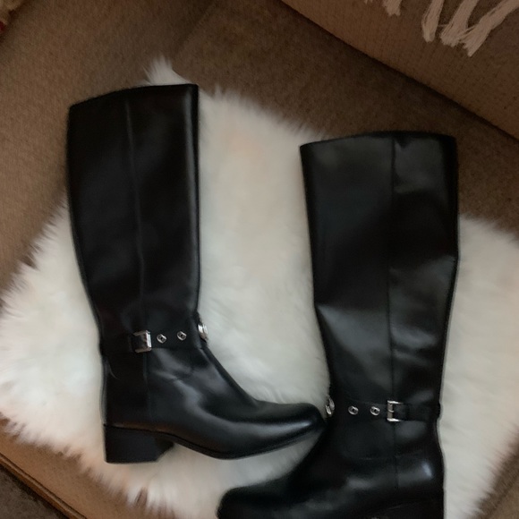 MICHAEL Michael Kors Heather Black Leather Boot size - Picture 5 of 12